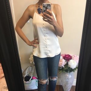 Express Satiny top with buttons